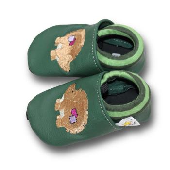 Krabbelschuhe Igel mit Flicken